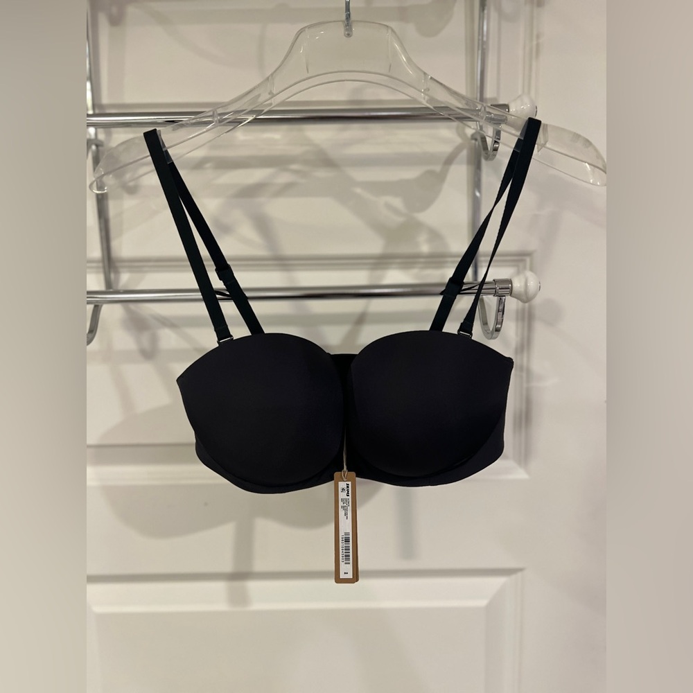 SKIMS Black Convertible Strapless Bra with Removable Straps SZ 32D